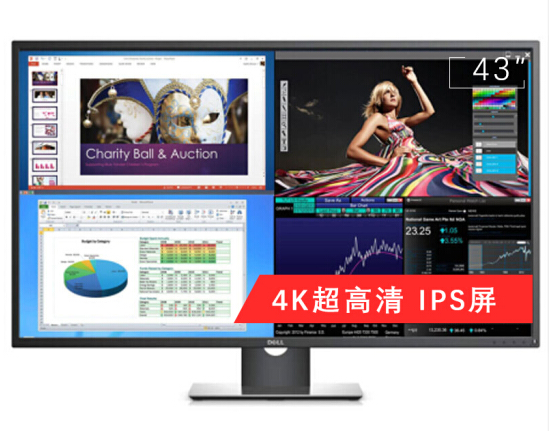 戴尔（DELL） P4317Q 43英寸4K超高清高分内置音箱IPS屏